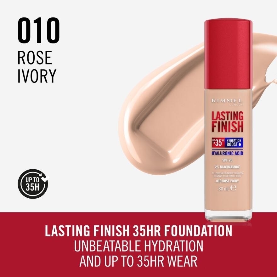 Lasting Finish 35HR Foundation 010 Rose Ivory