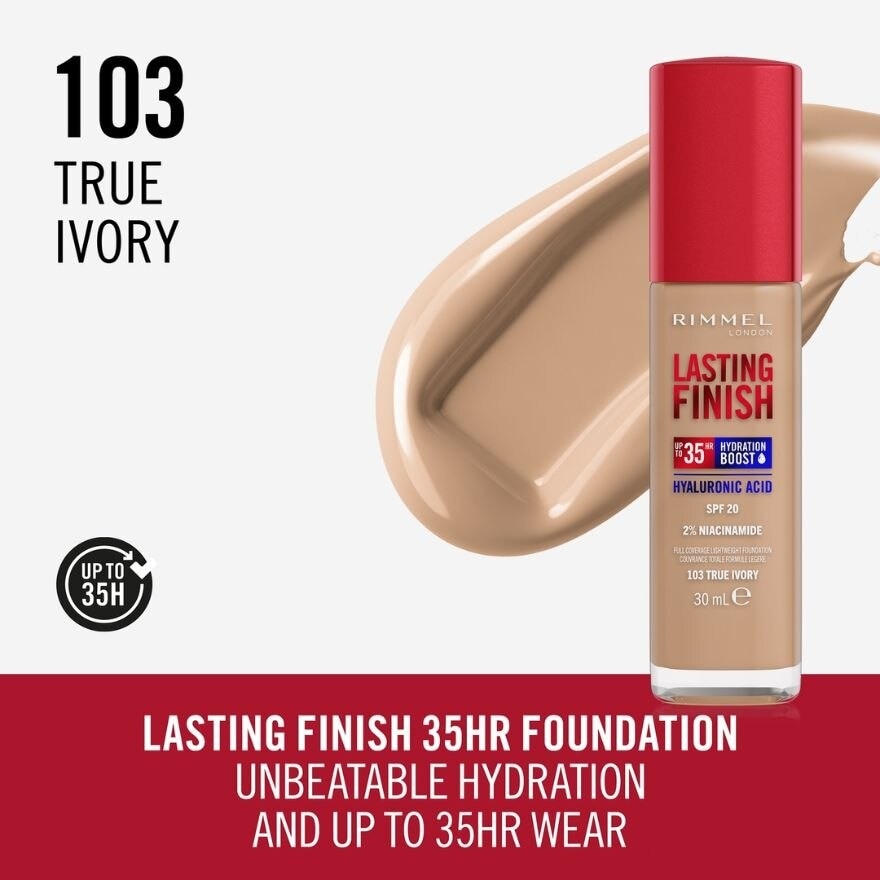 Lasting Finish 35HR Foundation 103 True Ivory