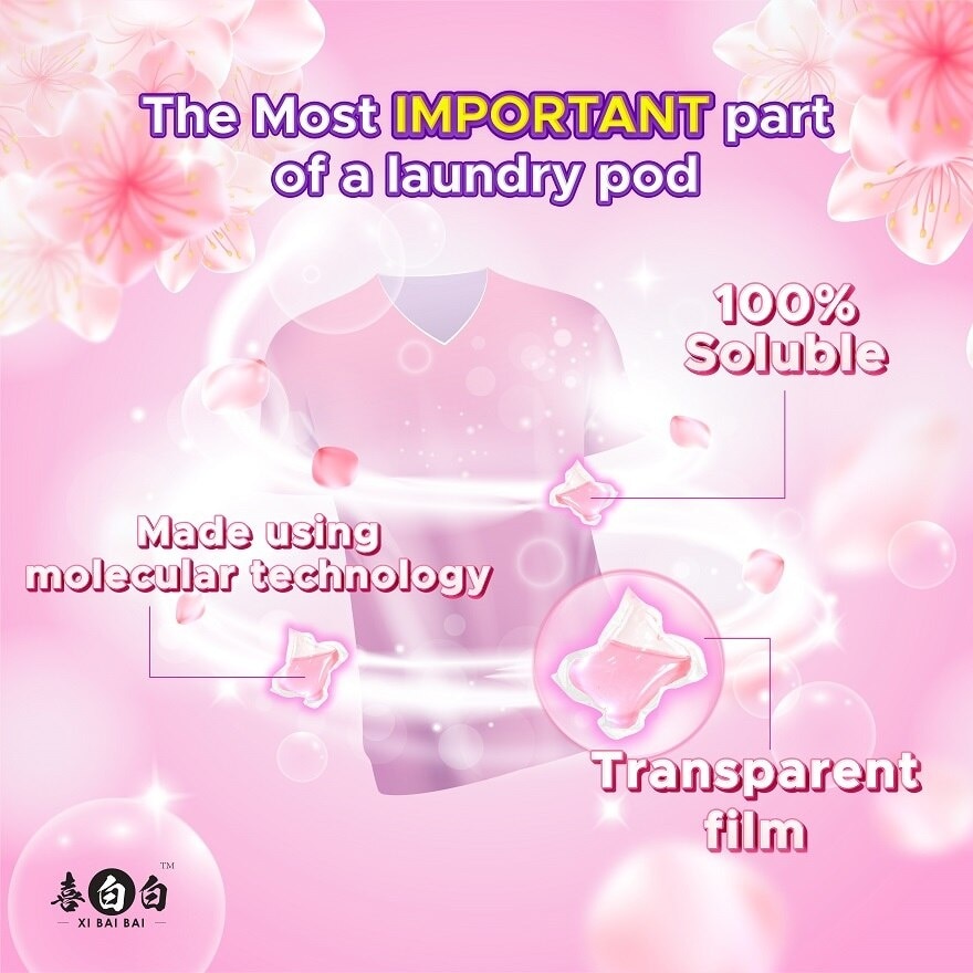 4 In 1 Japanese Sakura Scent Laundry Capsules 50pcs x 4