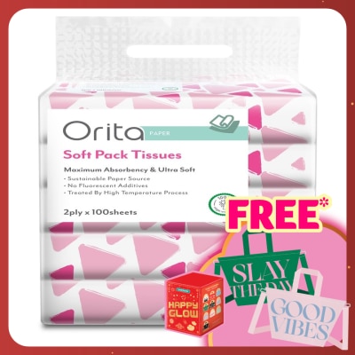 ORITA Soft Pack Tissue 2ply x 100sheets x 5packs