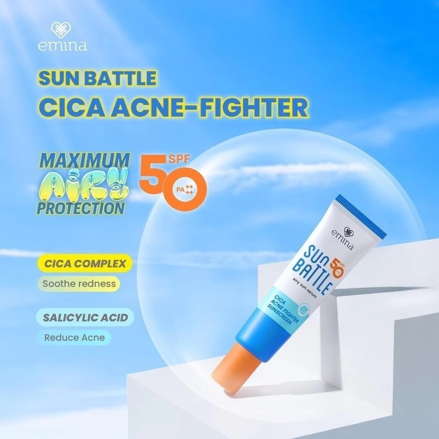 Sun Battle SPF 50 PA CicaAcne Fight Sunscreen 30ml