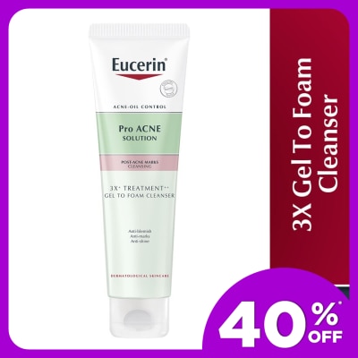 EUCERIN ProAcne Solution 3X Gel to Foam Cleanser 150ml