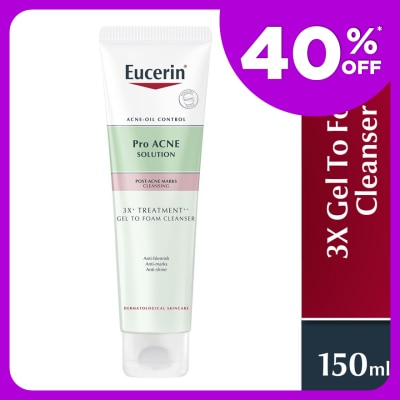 EUCERIN ProAcne Solution 3X Gel to Foam Cleanser 150ml