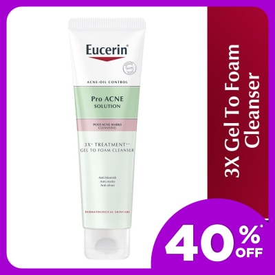 EUCERIN ProAcne Solution 3X Gel to Foam Cleanser 150ml