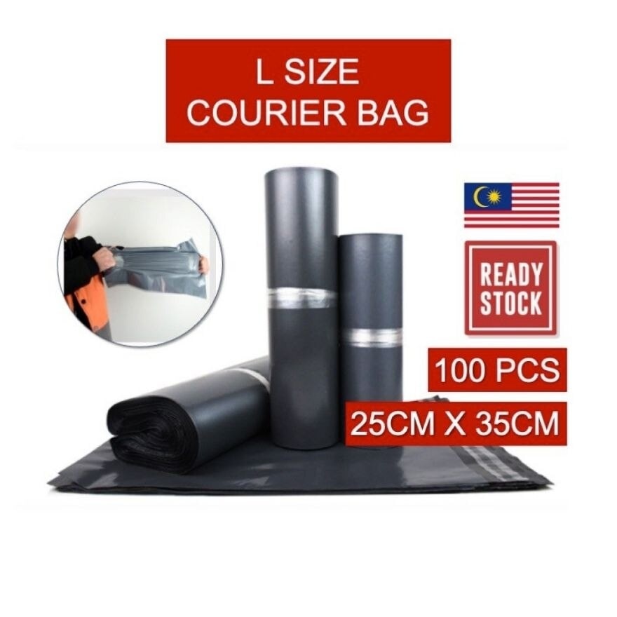 L Size Water Proof Courier Plastic Bag 100pcs