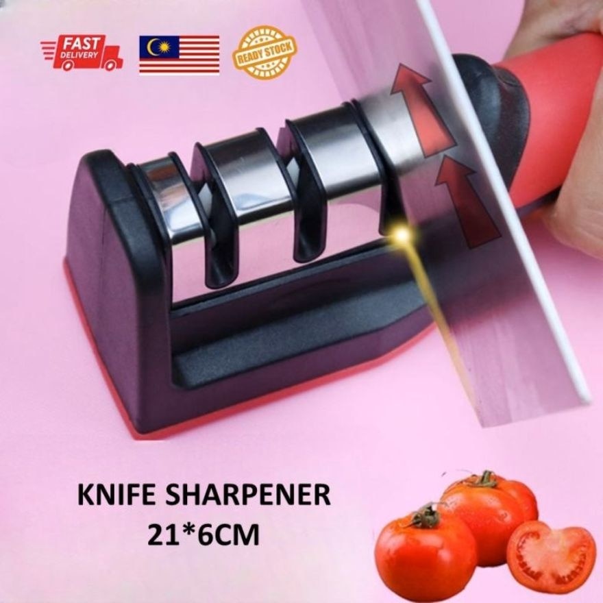 3 Slot Knife Sharpener With Handle 1pc