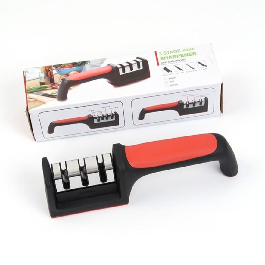 3 Slot Knife Sharpener With Handle 1pc