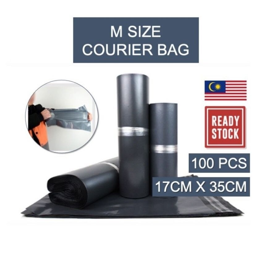 M Size Water Proof Courier Plastic Bag 100pcs