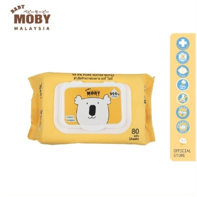 BABY MOBY 99.9% Pure Water Wipes 80 Sheets