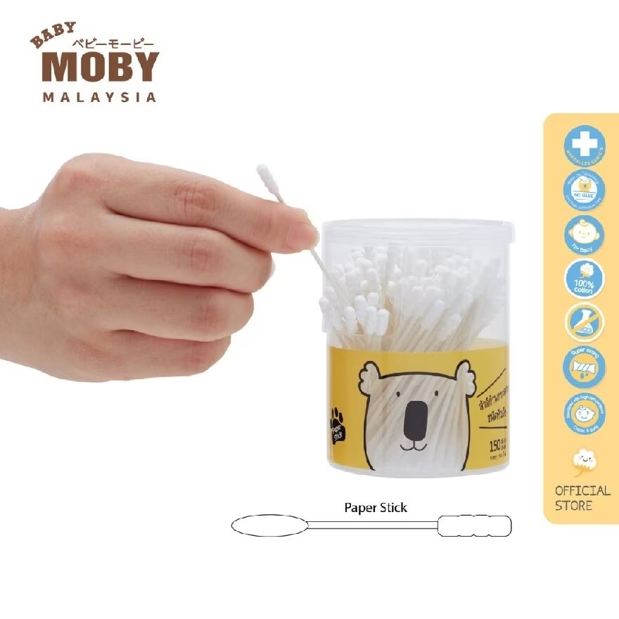 Mini Cotton Buds With Paper Sticks