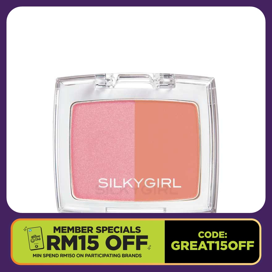 Shimmer Duo Blusher 01 Cheeky Peach
