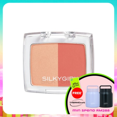 SILKYGIRL - Shimmer Duo Blusher 02 Coral Glow