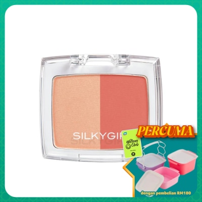 SILKYGIRL - Shimmer Duo Blusher 02 Coral Glow