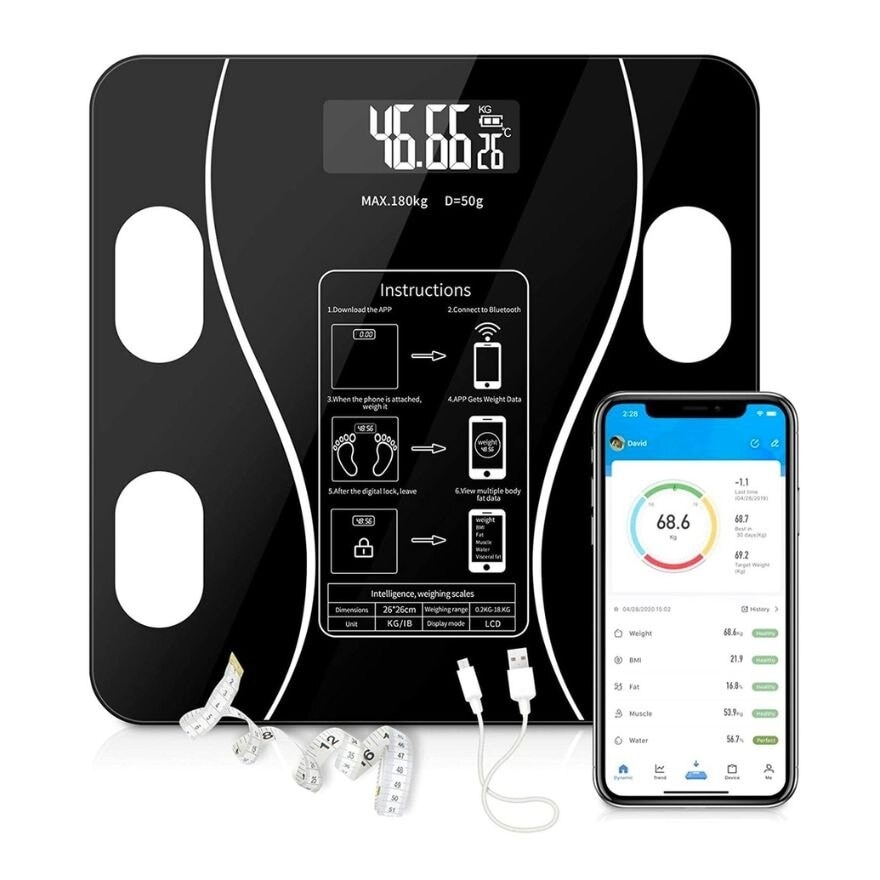 80in1 Smart Body Fat Analyser Weighing Device