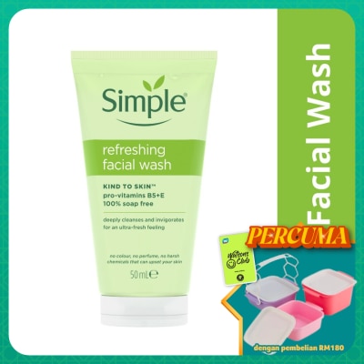 SIMPLE - Kind to Skin Refreshing Facial Wash Gel 50ml
