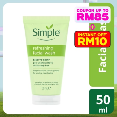 SIMPLE Kind to Skin Refreshing Facial Wash Gel 50ml