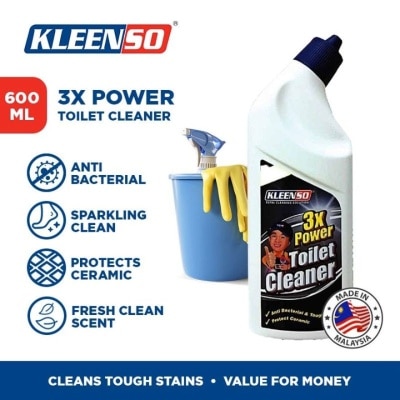 KLEENSO - 3x Power Toilet Cleaner 600ML