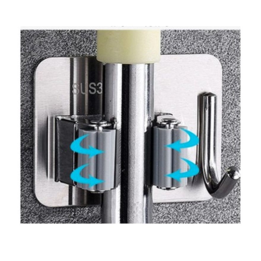Wall Mounted Mop OrganiSer Stainless Steel