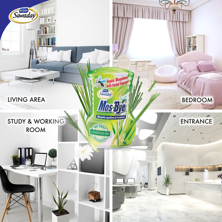 Mos Bye Mosquito Repellent Air Freshener - Lemongrass 275ml image