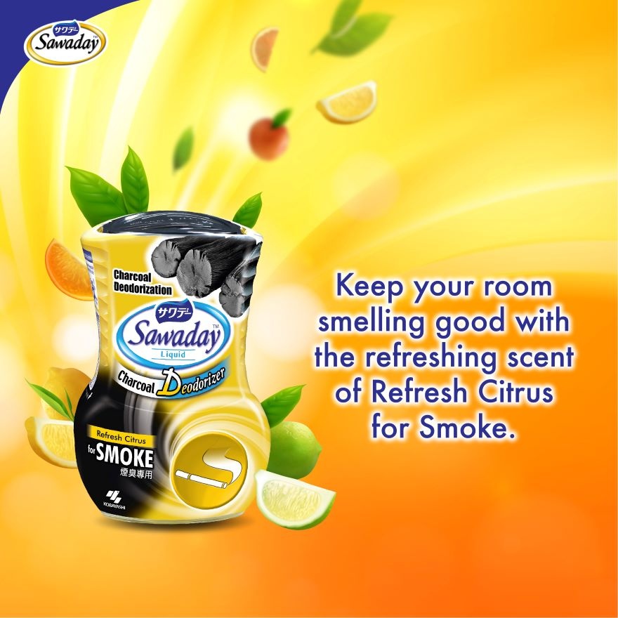 Liquid Charcoal Deodorizer - Refresh Citrus for Smoke