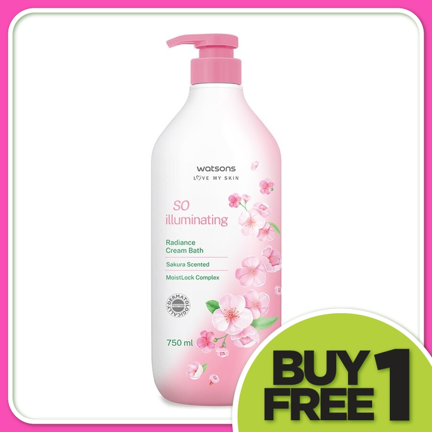 Sakura Scented So Illuminating Radiance Cream Bath 750ml