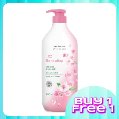 WATSONS Sakura Scented So Illuminating Radiance Cream Bath 750ml