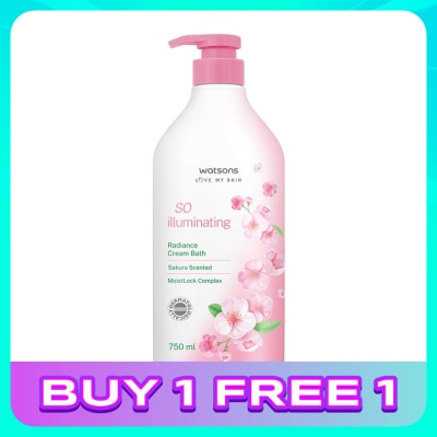 WATSONS Sakura Scented So Illuminating Radiance Cream Bath 750ml