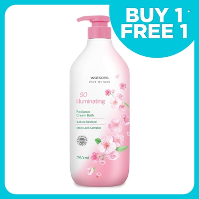WATSONS Sakura Scented So Illuminating Radiance Cream Bath 750ml
