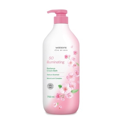 WATSONS Sakura Scented So Illuminating Radiance Cream Bath 750ml