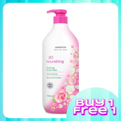 WATSONS Floral Scented So Nourishing Soothing Cream Bath 750ml