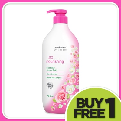 WATSONS Floral Scented So Nourishing Soothing Cream Bath 750ml