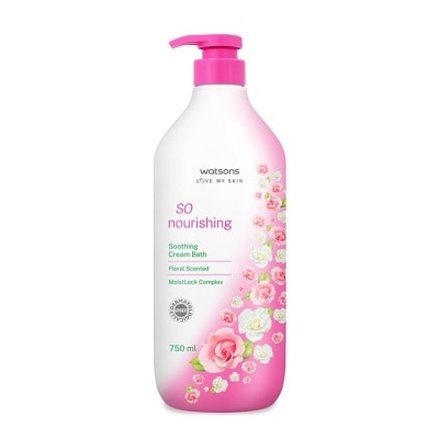 WATSONS Floral Scented So Nourishing Soothing Cream Bath 750ml