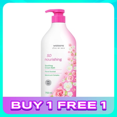 WATSONS Floral Scented So Nourishing Soothing Cream Bath 750ml