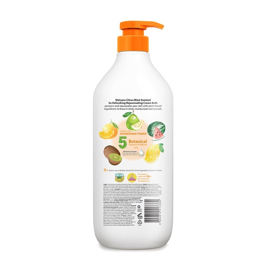 Citrus Blast Scented So Refreshing Rejuvenating Cream Bath 750ml image
