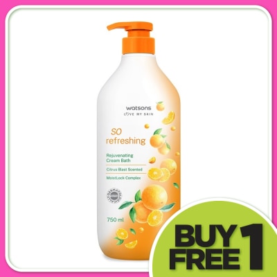 WATSONS Citrus Blast Scented So Refreshing Rejuvenating Cream Bath 750ml