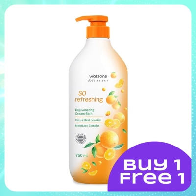 WATSONS Citrus Blast Scented So Refreshing Rejuvenating Cream Bath 750ml
