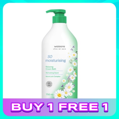 WATSONS Refreshing Scented So Moisturising Relaxing Cream Bath 750ml