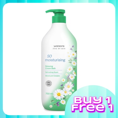 WATSONS Refreshing Scented So Moisturising Relaxing Cream Bath 750ml