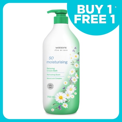 WATSONS Refreshing Scented So Moisturising Relaxing Cream Bath 750ml