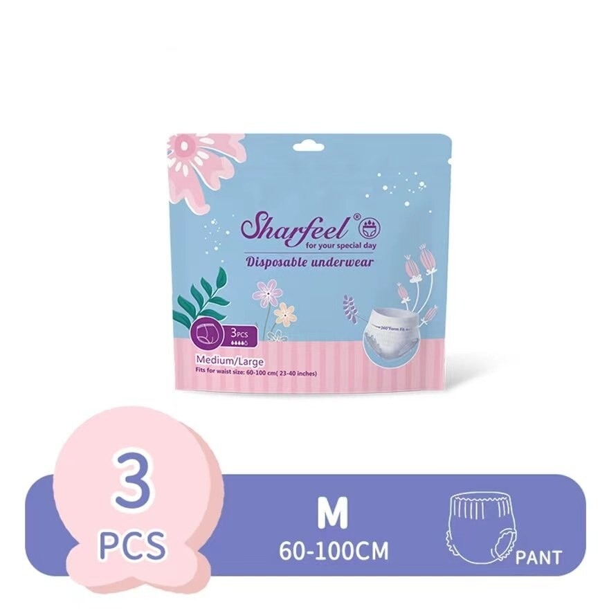 Overnight Panties Sanitary Pants M 3PCS/Bag