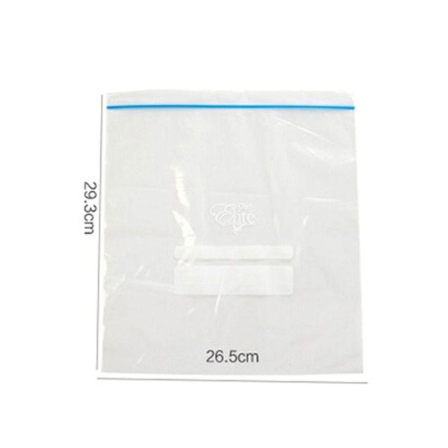 Kitchen Reusable Plastic Bag With Zip Seal Large 12pcs