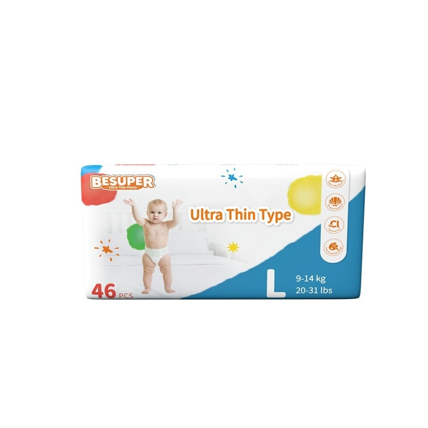 Ultra Thin Baby Diaper Pant L 46pcs/bag