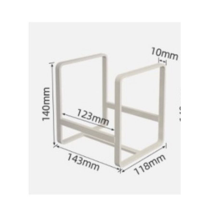White Small Size Plate Holder Organizer