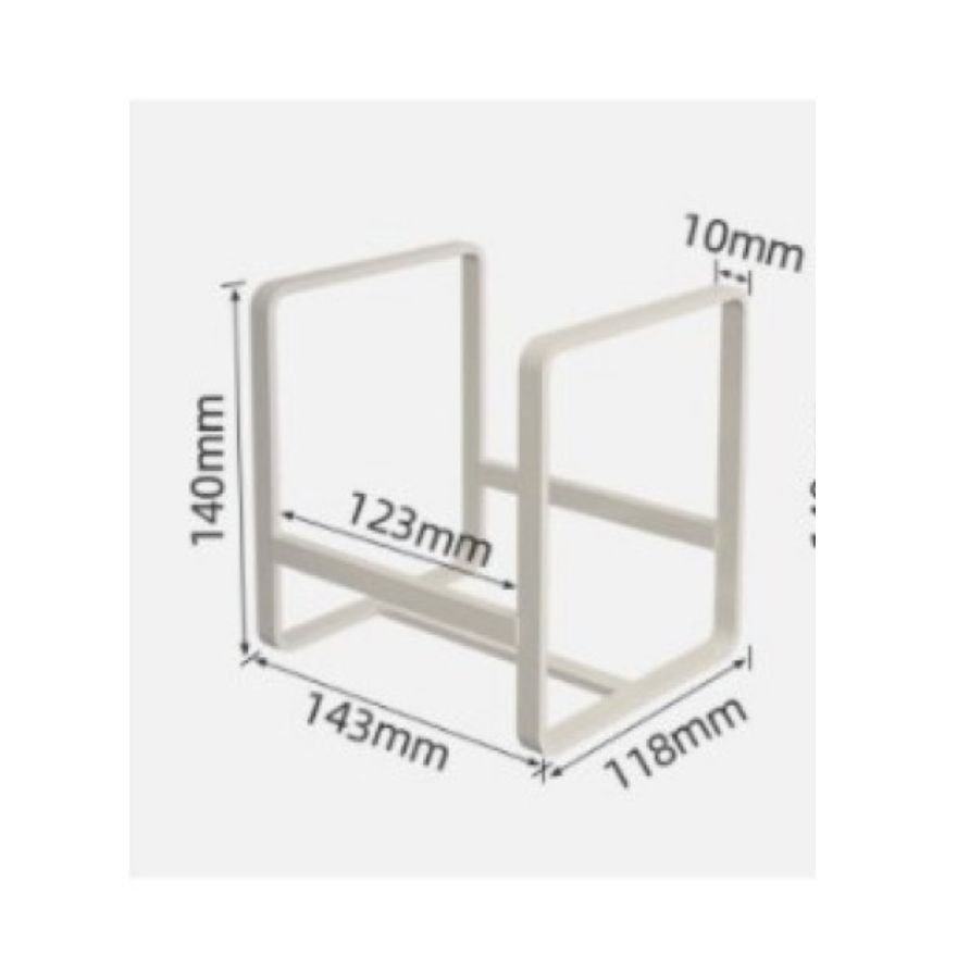 White Small Size Plate Holder Organizer