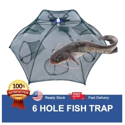 JIMART 6 Hole Durable Nylon Fish Trap