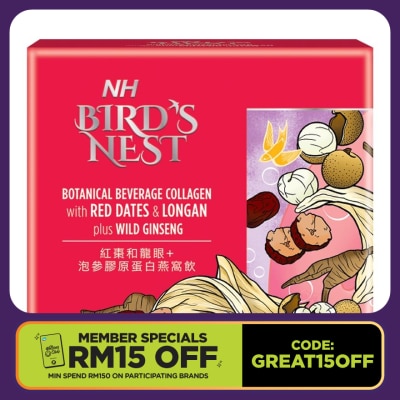 NH Bird Nest Botanical Beverage Collagen With Red Dates & Longan Plus Wild Ginseng (180ml X 4s)