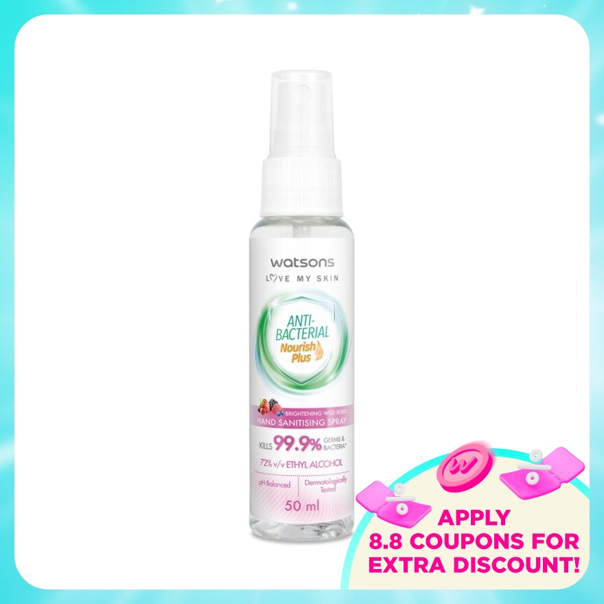 Brightening Wild Berry Antibacterial Hand Sanitising Spray 50ml
