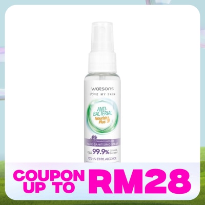 WATSONS Calming Lavender Antibacterial Hand Sanitising Spray 50ml
