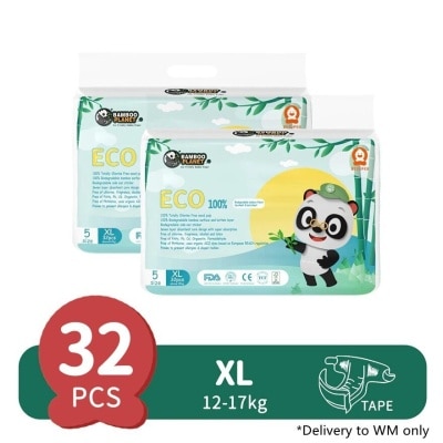 BESUPER Bamboo Baby Diaper Tape Eco XL 32S