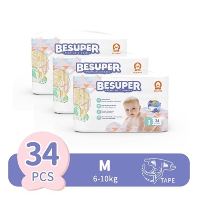 BESUPER Baby Diaper Tape Public Version M 34S